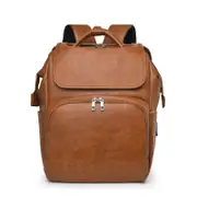 Faux Leather Nappy Bag Mummy Backpack Stroller Storage Nappy Bags