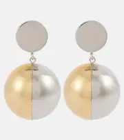 [Rabanne] Rabanne Colorblocked clip-on earrings One Size gold