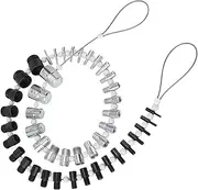 Nut and Bolt Thread Checker, Nut & Bolt Thread Checker 44 Male Female Thread Identifier Gauges, Nut and Bolt Checker 23 Inch & 21 Metric Sizes, Thread Gauge Set Accurate Measuremet
