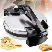 1800W Electric Roti Maker, 10-inch Automatic Chapati Tortilla Machine with Adjustable Temperature, Double-Sided Heating, Non-Stick Electric Quesadilla Maker for Tortilla Naan Bread Pita
