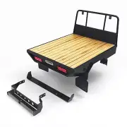 Metal+Wood Rear Bed Plank Back Bucket for 1/10 killerbody LC70+RC4WD TF2 LWB Car
