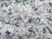 Kravet Couture Contemporary Floral Linen Print Fabric- Ayrlies / Julep 1.10 yds