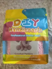 DIY Handicrafts Crochet Starter Kit Pink Elephant Pattern Yarn New