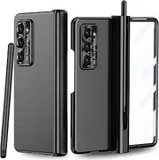 [INGIDO] Designed for Samsung Z Fold 5 PC Case with Pen（Black）