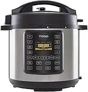 TODO 6L Electric Pressure Cooker 15 Preset Functions 1000W Non-Stick Cooking Pot