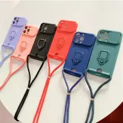 Case for iPhone 16 15 14 13 12 11 Pro Max XS XR 7 8 Plus Lanyard Wallet Cover