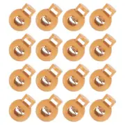 50Pcs 8mm Plastic Cord Locks Single Hole Spring Toggle Stopper, Khaki