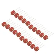 20Pcs DIP Mounted Miniature Cylinder Slow Blow Micro Fuse T3.15A 3.15A 250V Red