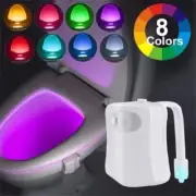 Toilet LED 8 Colors Body Sensing Automatic Motion Sensor Toilet Bowl Night Light