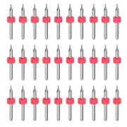 30pcs 0.1mm Tungsten Carbide CNC Engraving Print Circuit Board PCB Drill Bits