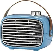 Portable Electric Fan Heater 500/700 W Electric Room Heater Oscillating Ceramic Heater Fan Tip-Over 45°Angle Auto-Off and Overheat Protection for Home Office Desk (Blue - 500W)