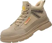 [SDEQA] Safety Boots Steel Toe Cap Boots Mens with Thermal Lining Warm in Winter Work Boots Lightweight Non-Slip Protective Industrial Trainers