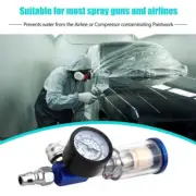 150mm Mini Air Pressure Regulator Gauge Spray Gun Car In-Line Water Trap Filter