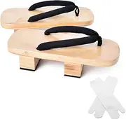 Azumasun Japanese Wooden Clogs with Tabi Socks for Men Women