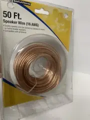 Living Solutions NEW 16 AWG Speaker Wire 50 FT Transparent Copper NIB Cable