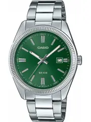 Casio Collection MTP-1302PD-3AVEF Green Dial Grey Stainless Steel Mens Watch