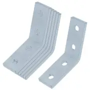 6 Pack 4 Hole 60 Degree Open Angle Bracket for1-5/8 Strut Channel, Corner Bra...
