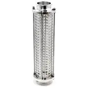HFS(R) Tri-Clamp 3 in x 18 in Flow Sanitary Sight Glass w/ Reinforced Cage SS304