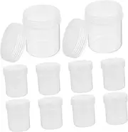 KICHOUSE Plastic Wide-mouth Cosmetic Jar Airtight Storage Jar Lids Ml Sample Bottles for Home Travel Use