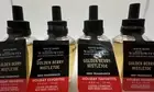 Bath & Body Works Golden Berry Mistletoe Wallflower Fragrance Bulb 0.8 Oz x4