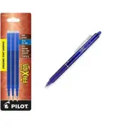 Pilot FriXion Gel Erasable Pen and Ink Refill Set Fine Pt, Blue Ink