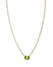 Bloomingdale's Fine Collection Peridot Solitaire Pendant Necklace in 14K Yellow Gold, 18