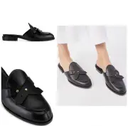 New $400 Frame Le Sweetzer Slide Mule Leather In Black Size: 40.5 (US 9.5)