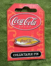 #D365. COCA COLA COKE SURFING PIN - YELLOW SURFBOARD