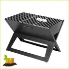 PORTABLE NOTEBOOK BBQ GRILL Table Top Picnic Backyard Camping Foldable Compact