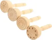 Abaodam 4pcs Brickearth Mold Air Dry Clay Kit Polymer Clay Kit Air Drying Clay Modeling Clay Sculpting Clay Craft Bentonite Clay Air Tools Tools Clay Wooden Stamps