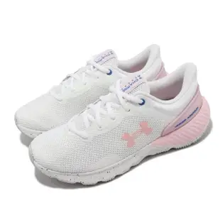 【UNDER ARMOUR】慢跑鞋 Charged Escape 4 女鞋 白 粉紅色 路跑 基本款 運動鞋 UA(3025426102)