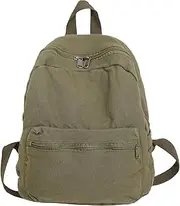 [GAXOS] Mini Backpack Purse for Women Canvas Cute Small Backpack Purse for Girls Aesthetic Vintage Travel Backpack Black