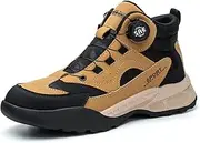 [Blacklonng] Safety Boots for Men Women Waterproof Steel Toe Cap Boots Puncture Proof Non Slip Wide fit Resistant Ladies Work Boots