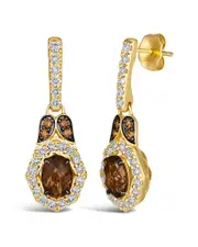 Le Vian Chocolate Quartz 14K 2.35 ct. tw. Diamond & Smoky Quartz Earrings