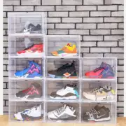 Magnetic Shoe Storage Box Drop Side Open Sneaker Case Stackable Container 14inch