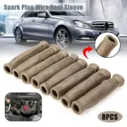 1200° Fiber Spark Plug Wire Sheath Wire Boots Sleeve Heat Shield For SBC BBC