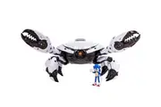 Sonic The Hedgehog Sonic 3 Movie Toys Crab Mech Pinching Claws Playset with 2.5 Inch Sonic Action Figure Officially Licensed 3 Movie Playset Toys for Kids