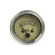 180100M91 Chrome Oil Pressure Gauge Fits Massey Ferguson MF TE20 TO20 TO30 TO35