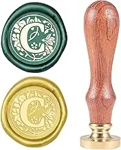 CRASPIRE Wax Seal Stamp Letter C Sealing Wax Stamp Alphabet Letter 25mm Removable Brass Head with Wooden Handle for Envelopes Wedding Invitations Wine Packages Christmas Halloween Xmas Party
