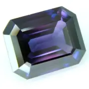 24-26 Ct Emerald Cut Loose Gemstones Certified Corundum Natural Purple Sapphire