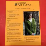 Knitting Pure & Simple Pattern 241 Womens Neckdown V Neck Shaped Cardigan XS-XXL