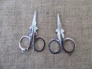 12Pcs Folding Metal Scissors Pocket Cutter Crafts Emergency W/Bag
