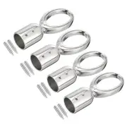 0.71" Cord End Cap Terminator Cord Finding for Tassel Jewelry Making 4Pcs Silver