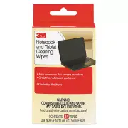 3M� Notebook Screen Cleaning Wet Wipes, Cloth, 7 x 4, White, 24/Pack