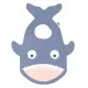 【BabyBites 鯊魚咬一口】鯊魚造型口水巾 圍兜-湛灰藍