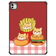iPad Pro 11-inch (M4) iPad Impact Case Shiba Inu French Fries Hamburger & Hot Dog