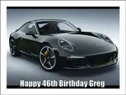 Porsche Cars Cake Topper Birthday Cake Decorations