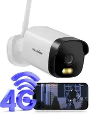LaView 4G LTE Outdoor Security Camera,2K HD Cameras for Home Security(set of 2)