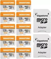 Gigastone 128GB Micro SD Card (10-Pack), 4K UHD , Switch Compatible V30 Class 10