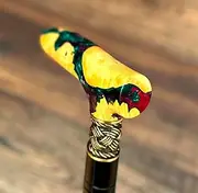 Cane BURL Walking Stick Canes Sticks Reeds Wooden Wood Handmade Men's Accessories Exclusive and Unique